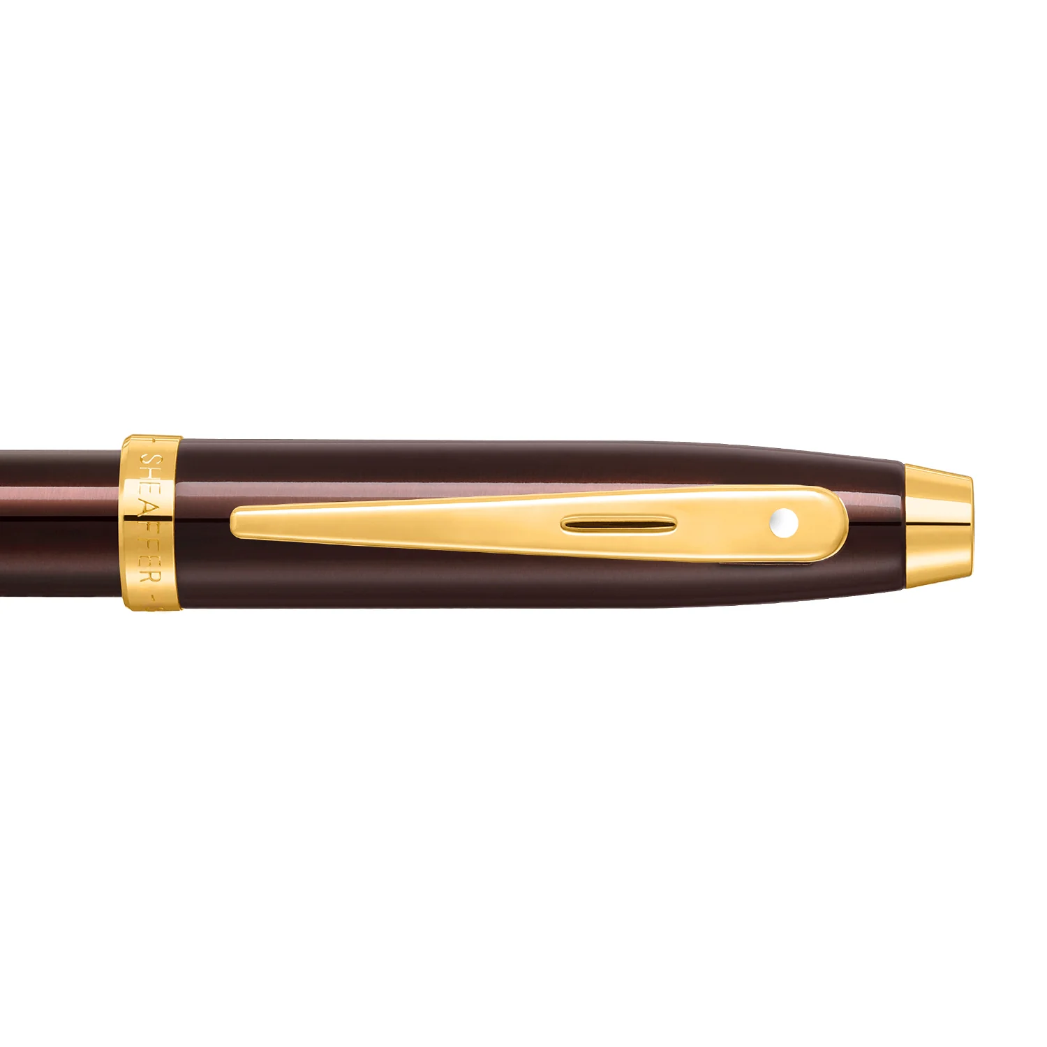 Sheaffer 100 E9370 Glossy Coffee Brown With PVD Gold-Tone Trim Rollerball Pen (WW30) - Image 6