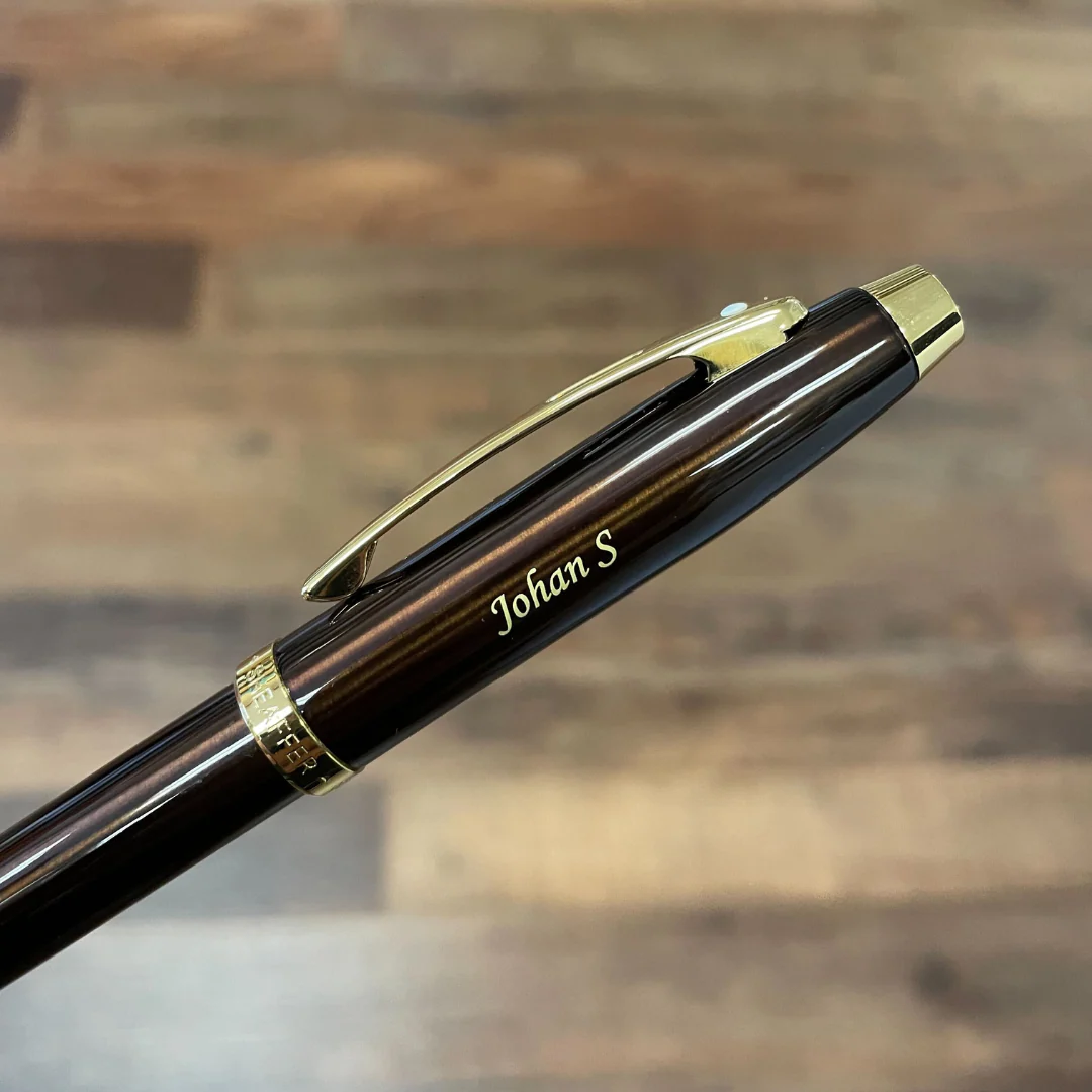 Sheaffer 100 E9370 Glossy Coffee Brown With PVD Gold-Tone Trim Rollerball Pen (WW30) - Image 8