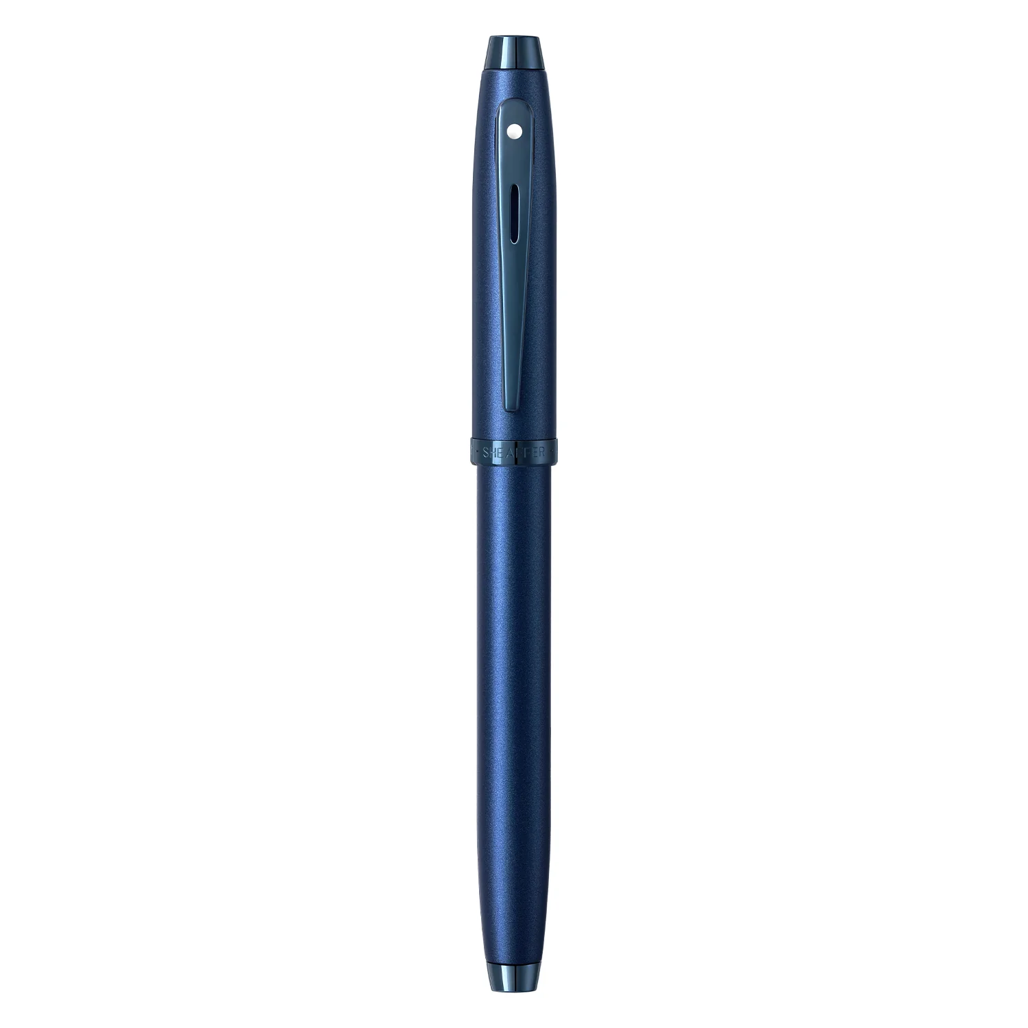 Sheaffer 100 E9371 Satin Blue With PVD Blue Trims Fountain Pen (WW30) - Image 3