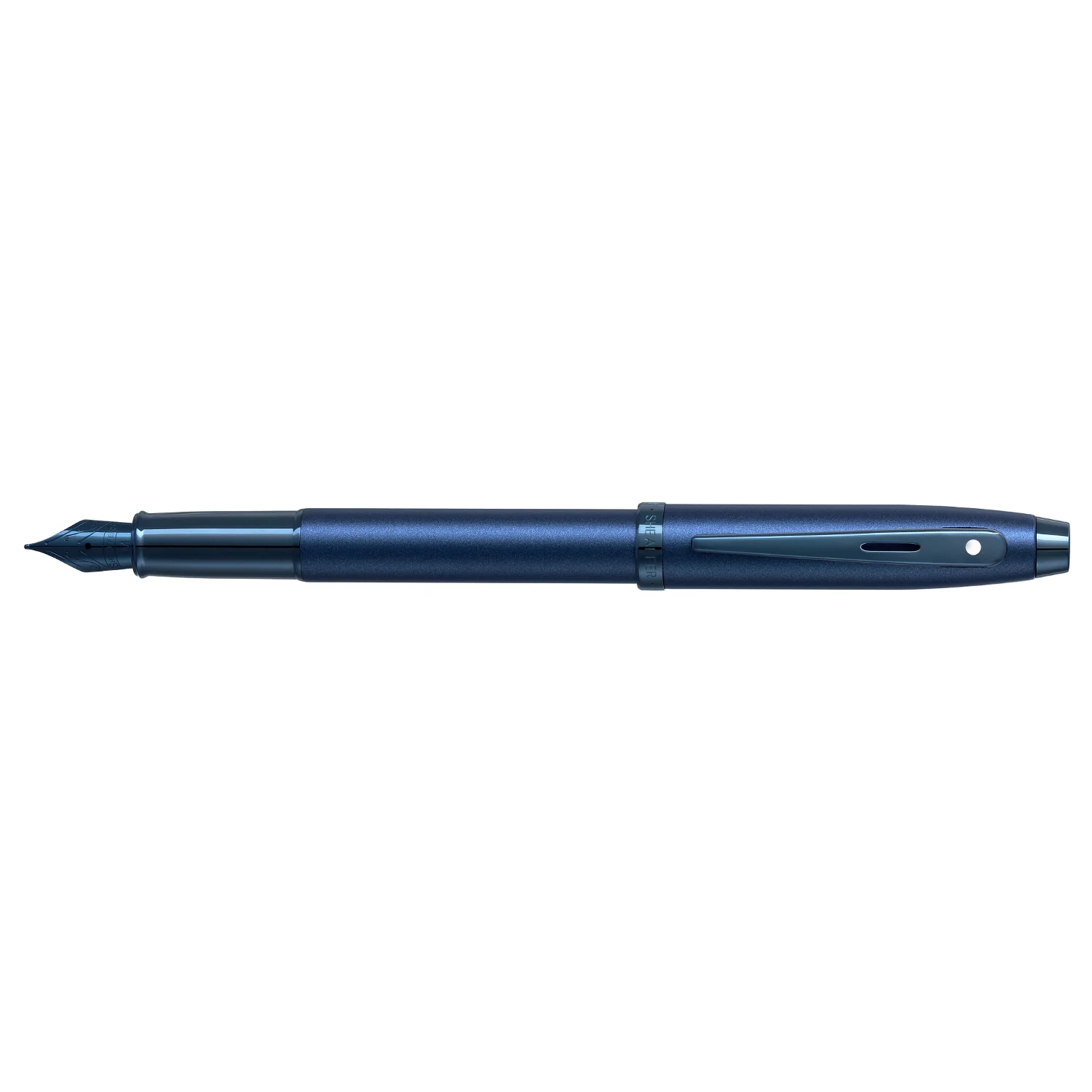 Sheaffer 100 E9371 Satin Blue With PVD Blue Trims Fountain Pen (WW30) - Image 4