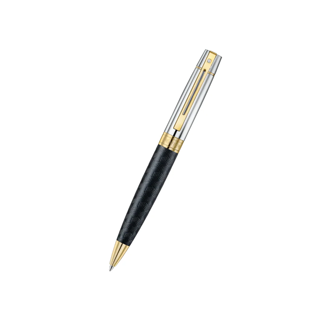 Sheaffer 300 E9347 Engraved Matt Black With Gold Trims Ballpoint Pen (WW30) - Image 2