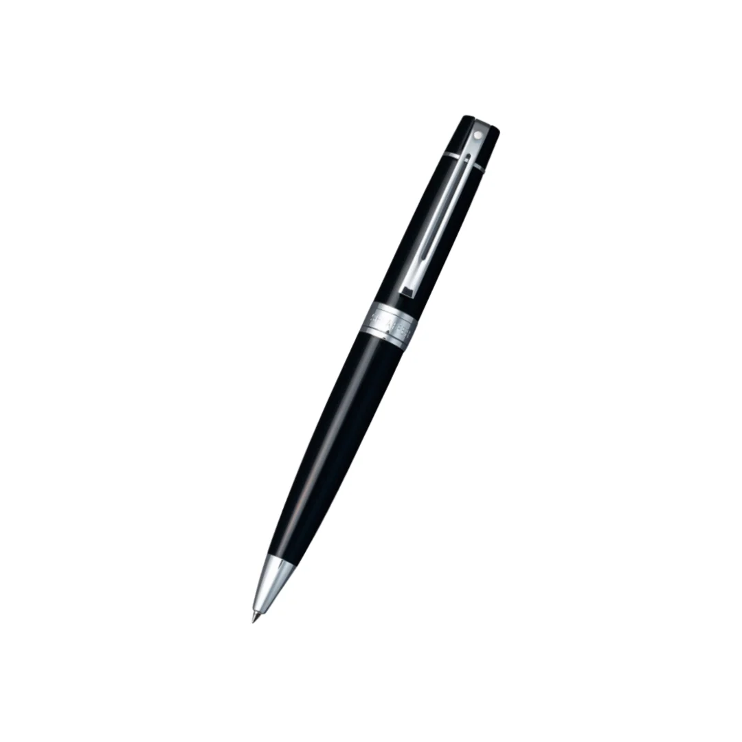 Sheaffer 300 E9312 Glossy Black With Chrome Trim Ballpoint Pen (WW30)