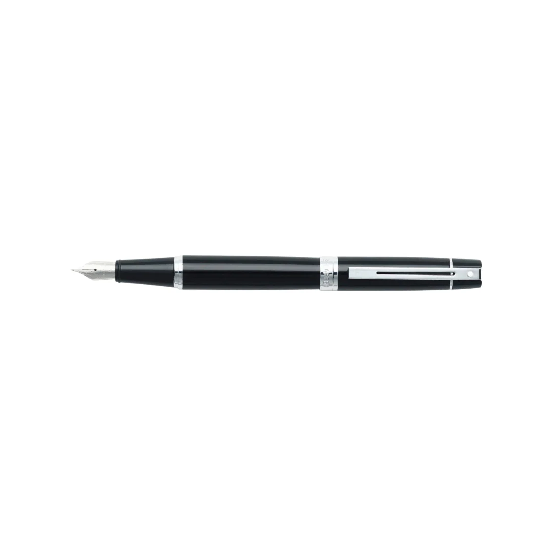 Sheaffer 300 E9312 Glossy Black With Chrome Trims Fountain Pen (WW30) - Image 3