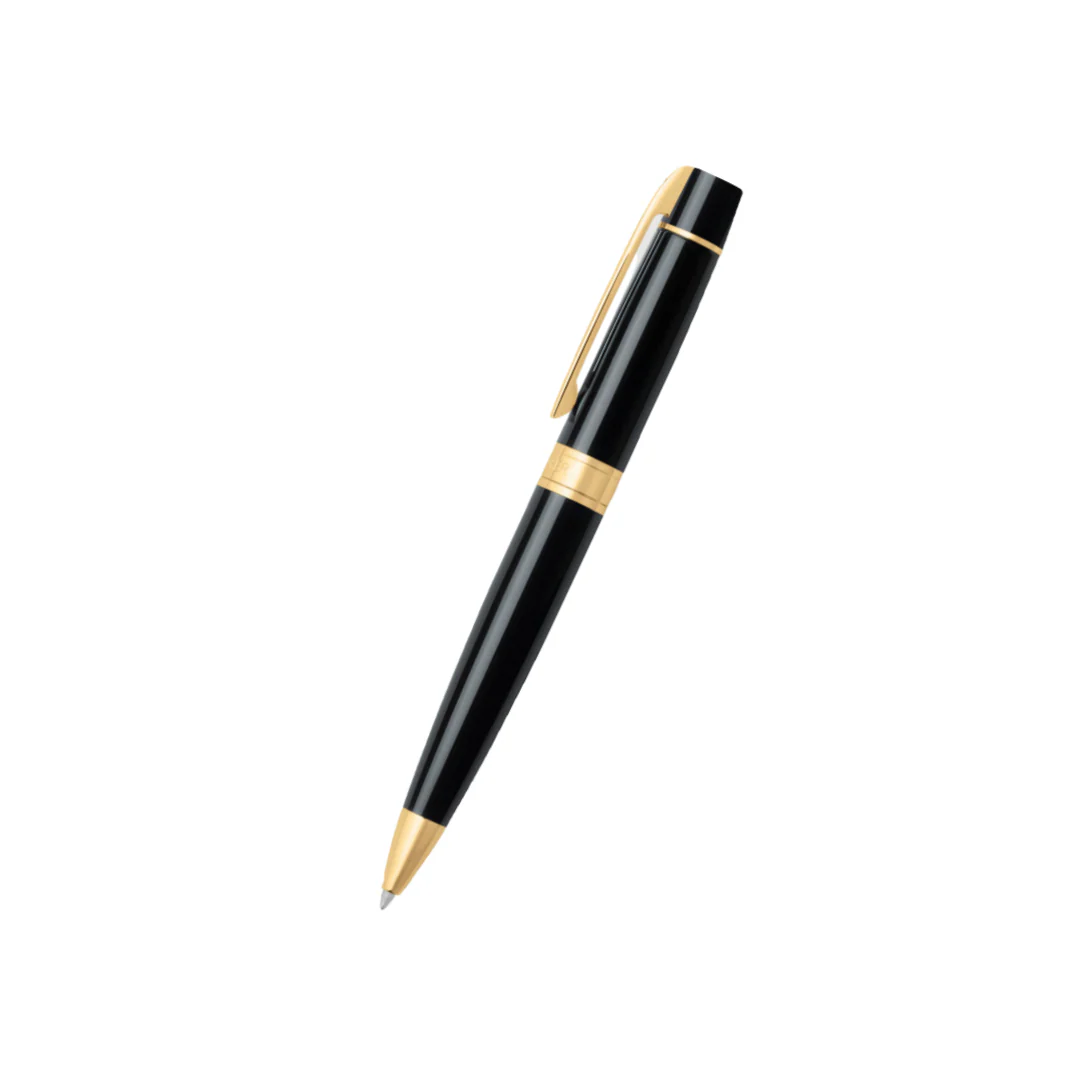 Sheaffer 300 E9325 Glossy Black with Gold Trims Ballpoint Pen (WW30)
