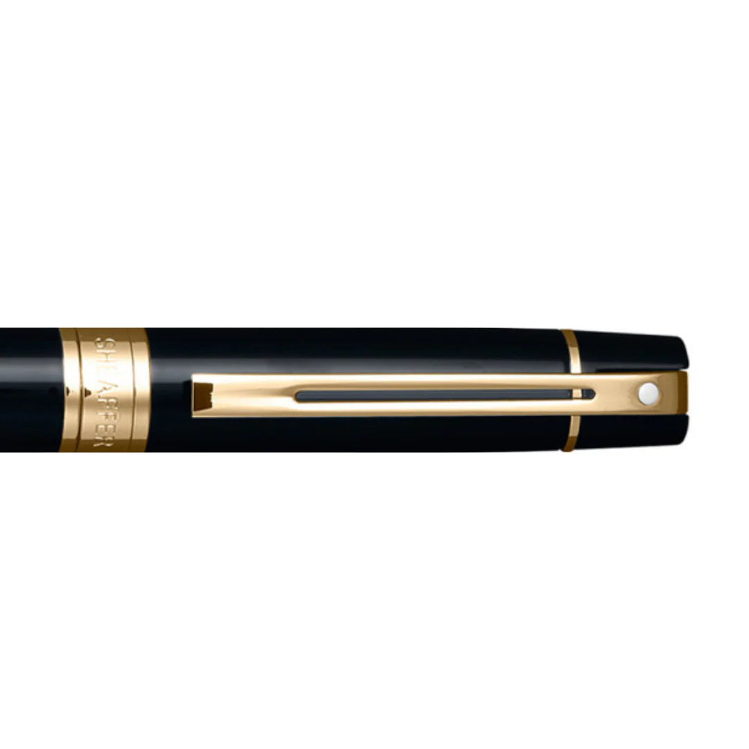 Sheaffer 300 E9325 Glossy Black with Gold Trims Ballpoint Pen (WW30) - Image 5