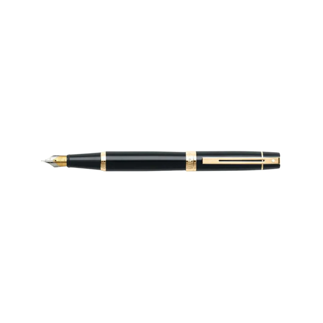 Sheaffer 300 E9325 Glossy Black With Gold Trims Fountain Pen (WW30) - Image 3