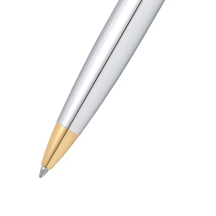 Sheaffer 300 E9342 Bright Chrome With Gold Trims Ballpoint Pen (WW30) - Image 6
