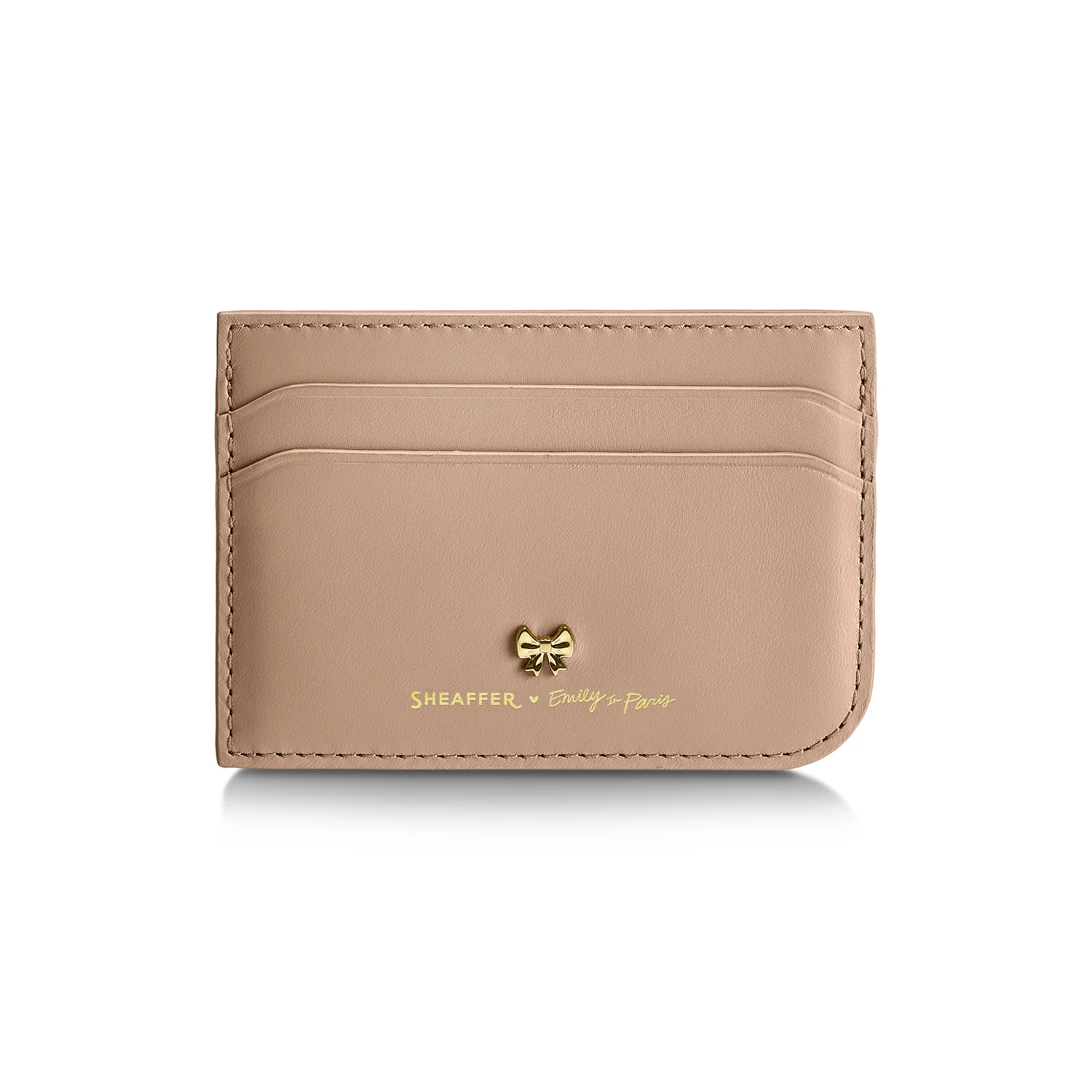 Sheaffer Gift Set ft. 100 Emily in Paris 9377 Champagne Gold Ballpoint Pen with Champagne Gold Trims and Full-Grain Credit Card Holder - Image 10
