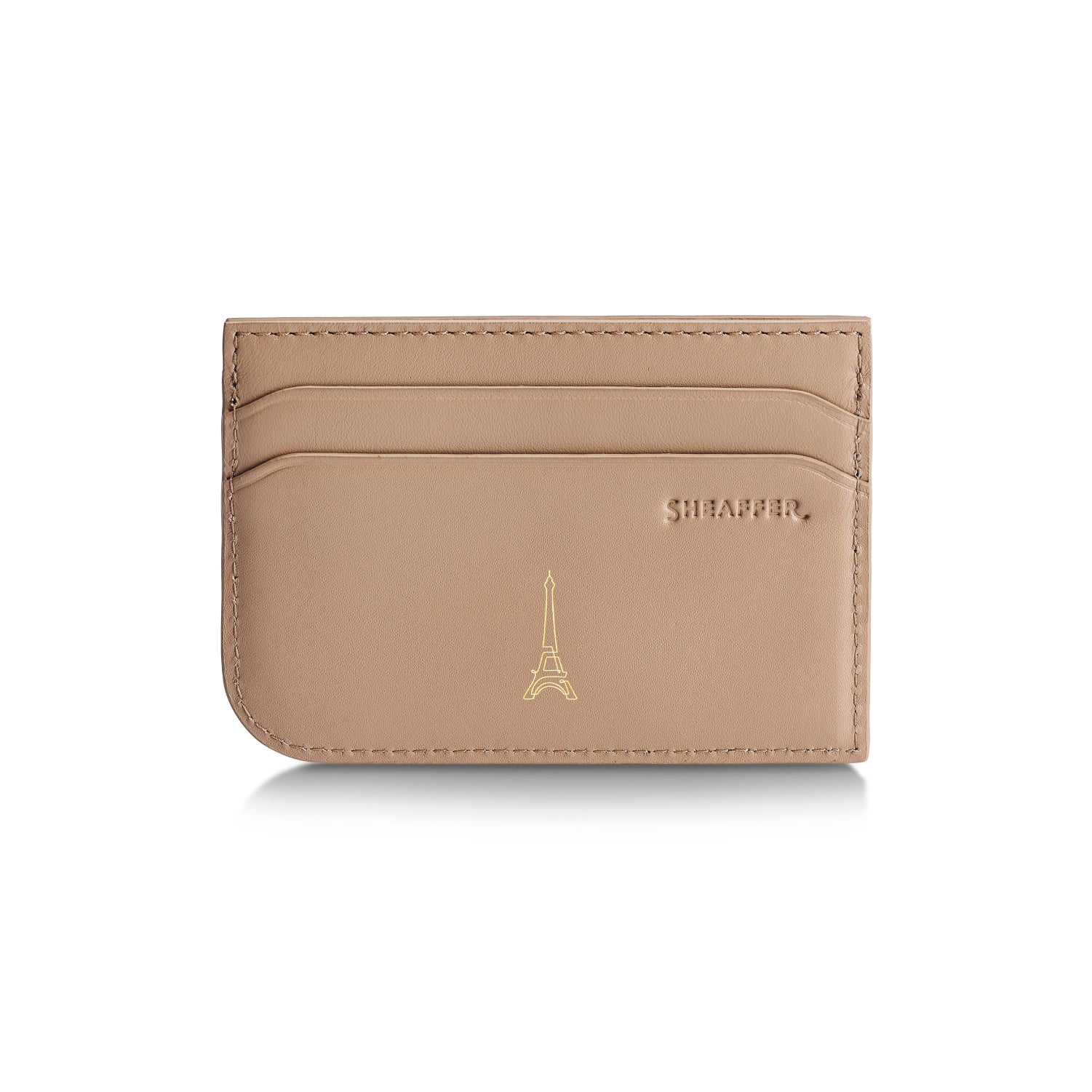 Sheaffer Gift Set ft. 100 Emily in Paris 9377 Champagne Gold Ballpoint Pen with Champagne Gold Trims and Full-Grain Credit Card Holder - Image 11