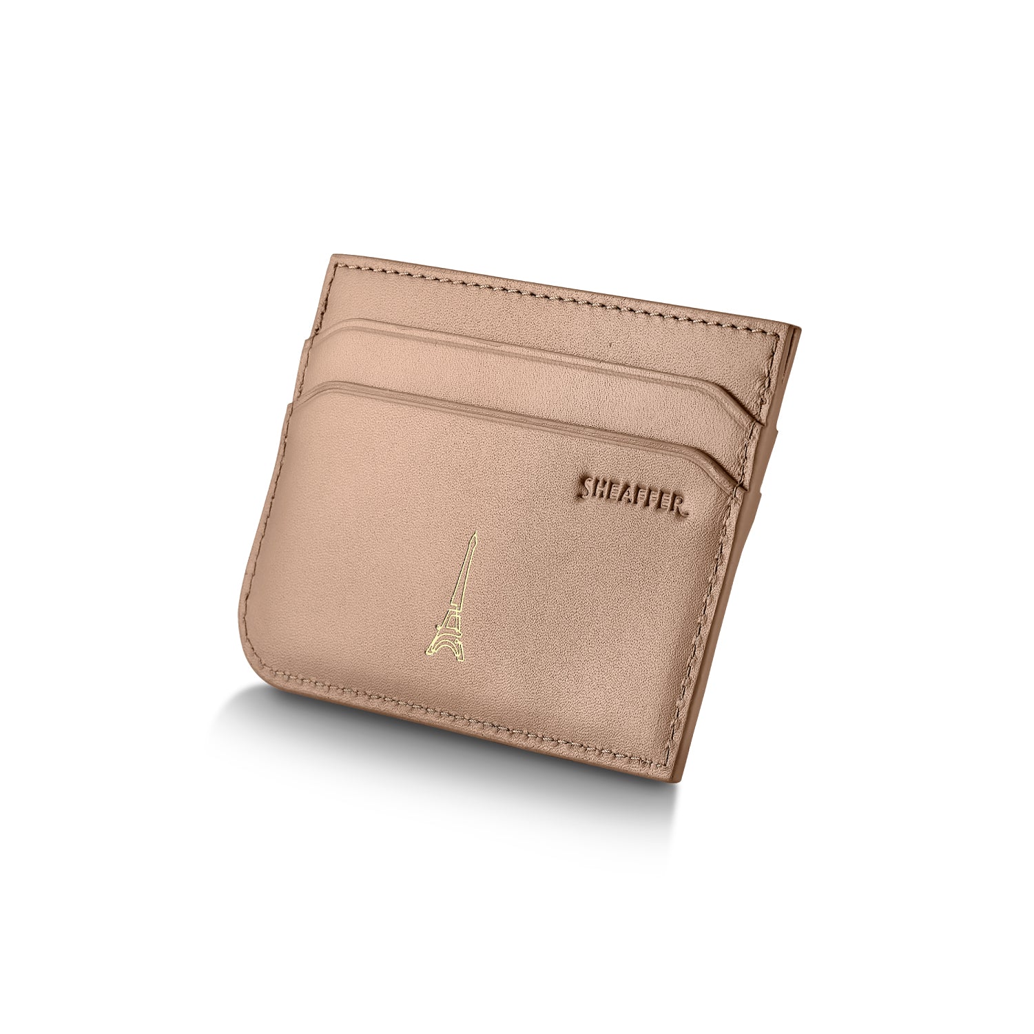 Sheaffer Gift Set ft. 100 Emily in Paris 9377 Champagne Gold Ballpoint Pen with Champagne Gold Trims and Full-Grain Credit Card Holder - Image 13