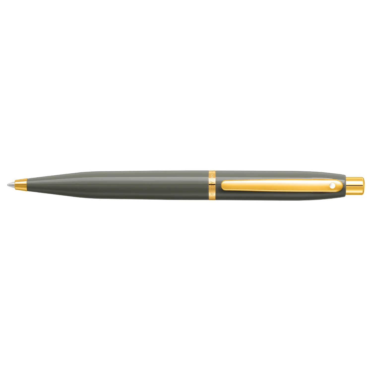 Sheaffer VFM E9427 Glossy Light Gray With PVD Gold-Tone Trim Ballpoint Pen (WW31) - Image 3