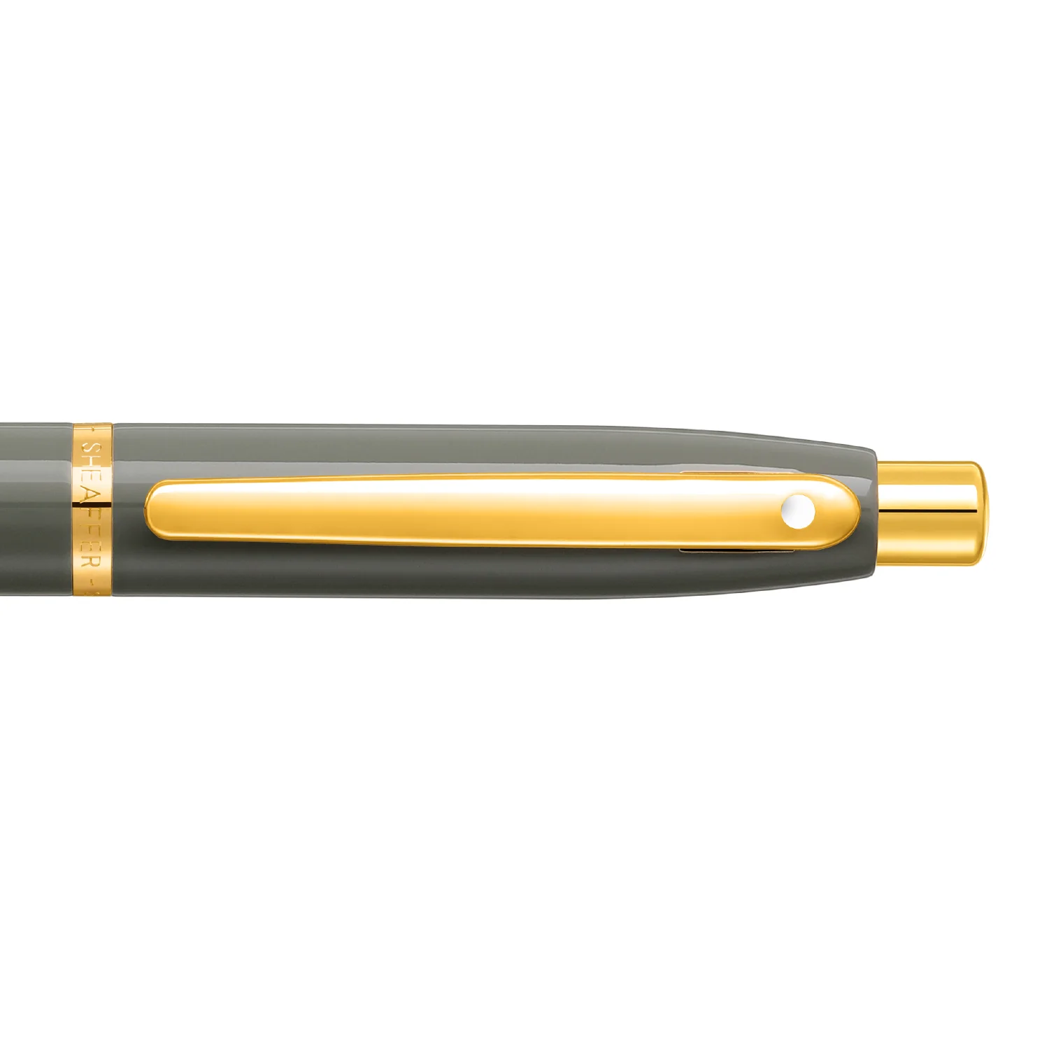 Sheaffer VFM E9427 Glossy Light Gray With PVD Gold-Tone Trim Ballpoint Pen (WW31) - Image 4