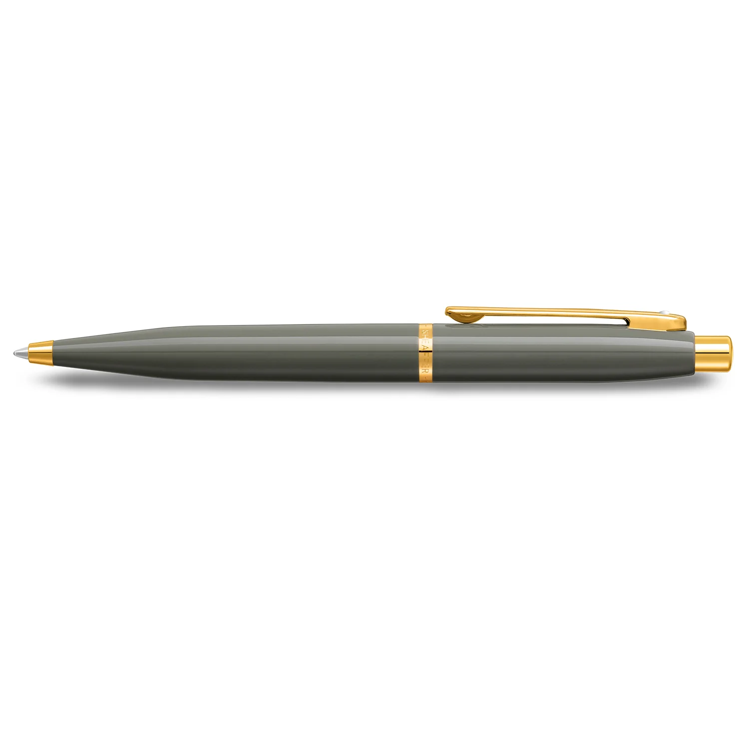 Sheaffer VFM E9427 Glossy Light Gray With PVD Gold-Tone Trim Ballpoint Pen (WW31) - Image 5