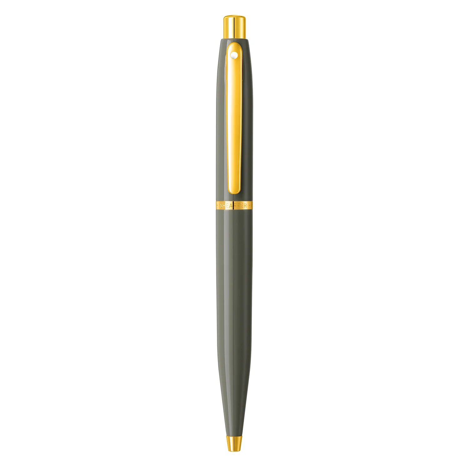 Sheaffer VFM E9427 Glossy Light Gray With PVD Gold-Tone Trim Ballpoint Pen (WW31) - Image 6