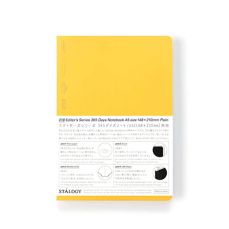 Stalogy Editor's Series 365 Days A5 Notebook, Plain - Image 4