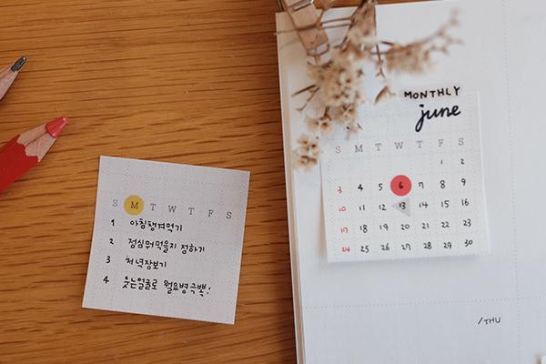 Suatelier Daily Deco Stickers -  Month Long Sticky Memo - Image 3