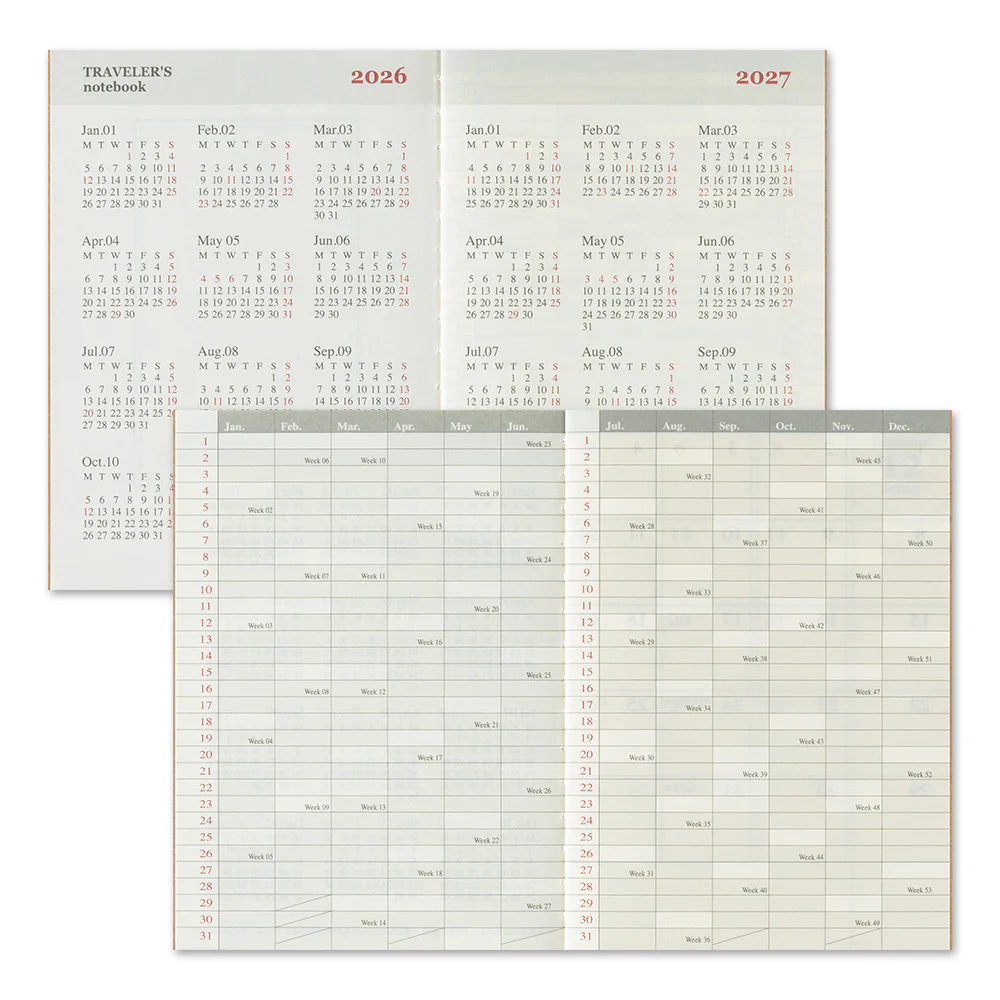 TRAVELER'S notebook Passport Size Refill 2026 Monthly - Image 4