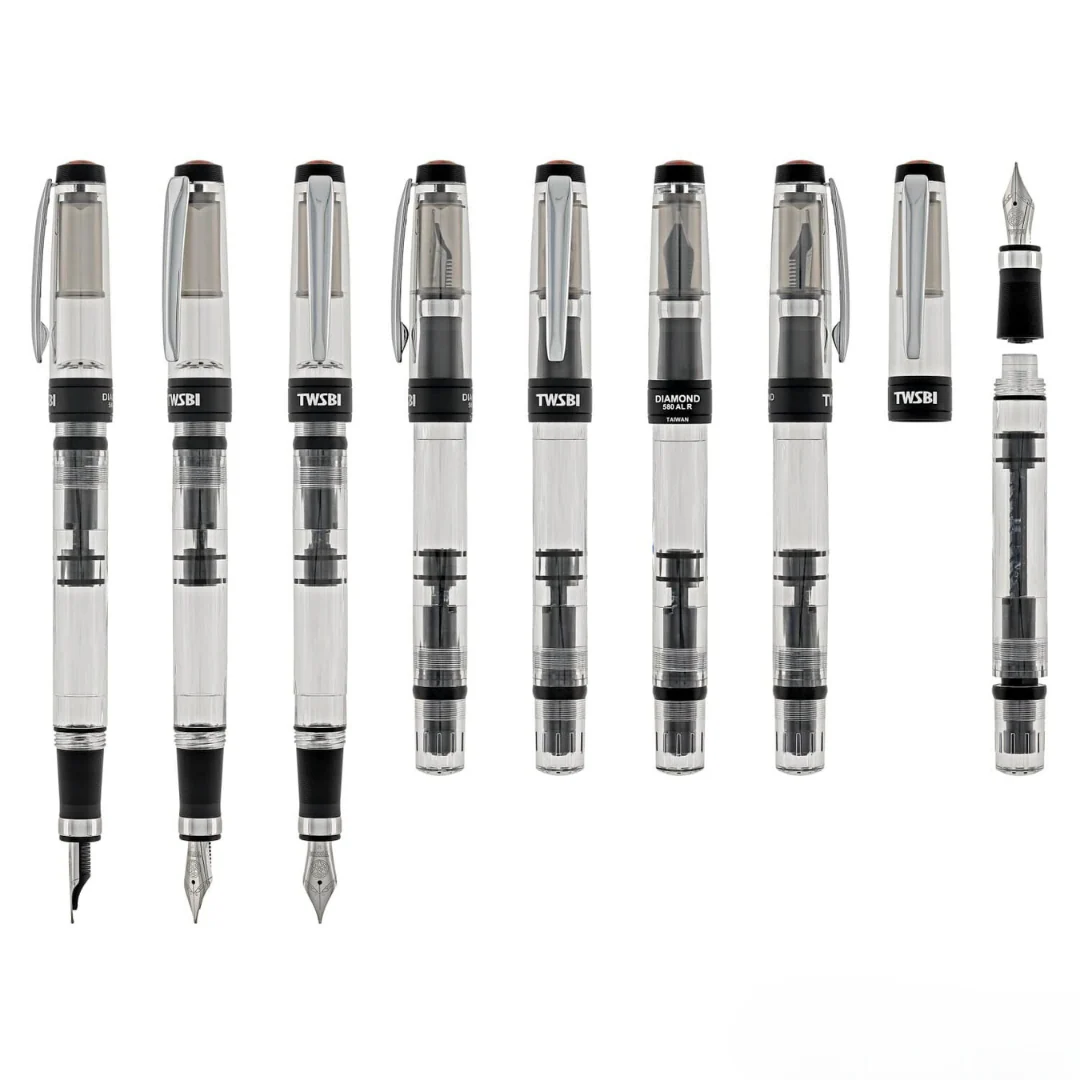 TWSBI Diamond 580 AL R Fountain Pen - Black - Image 14