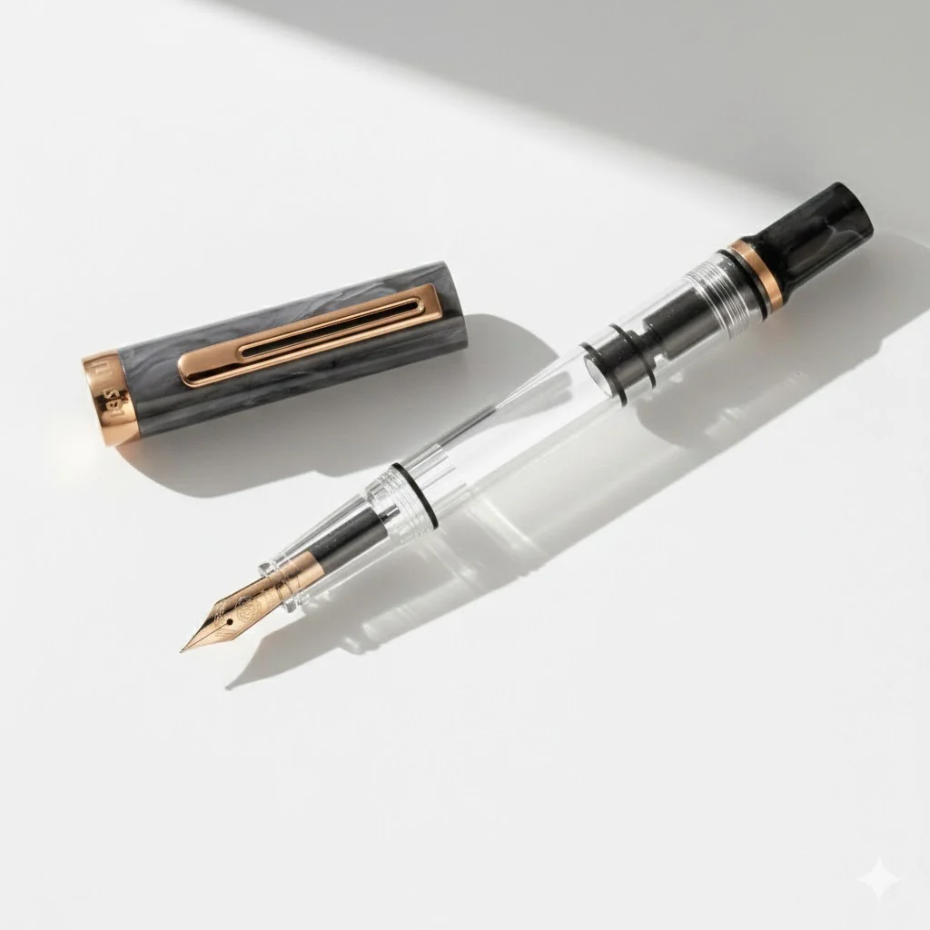 TWSBI ECO Black Marble with Bronze Fountain Pen - Image 3