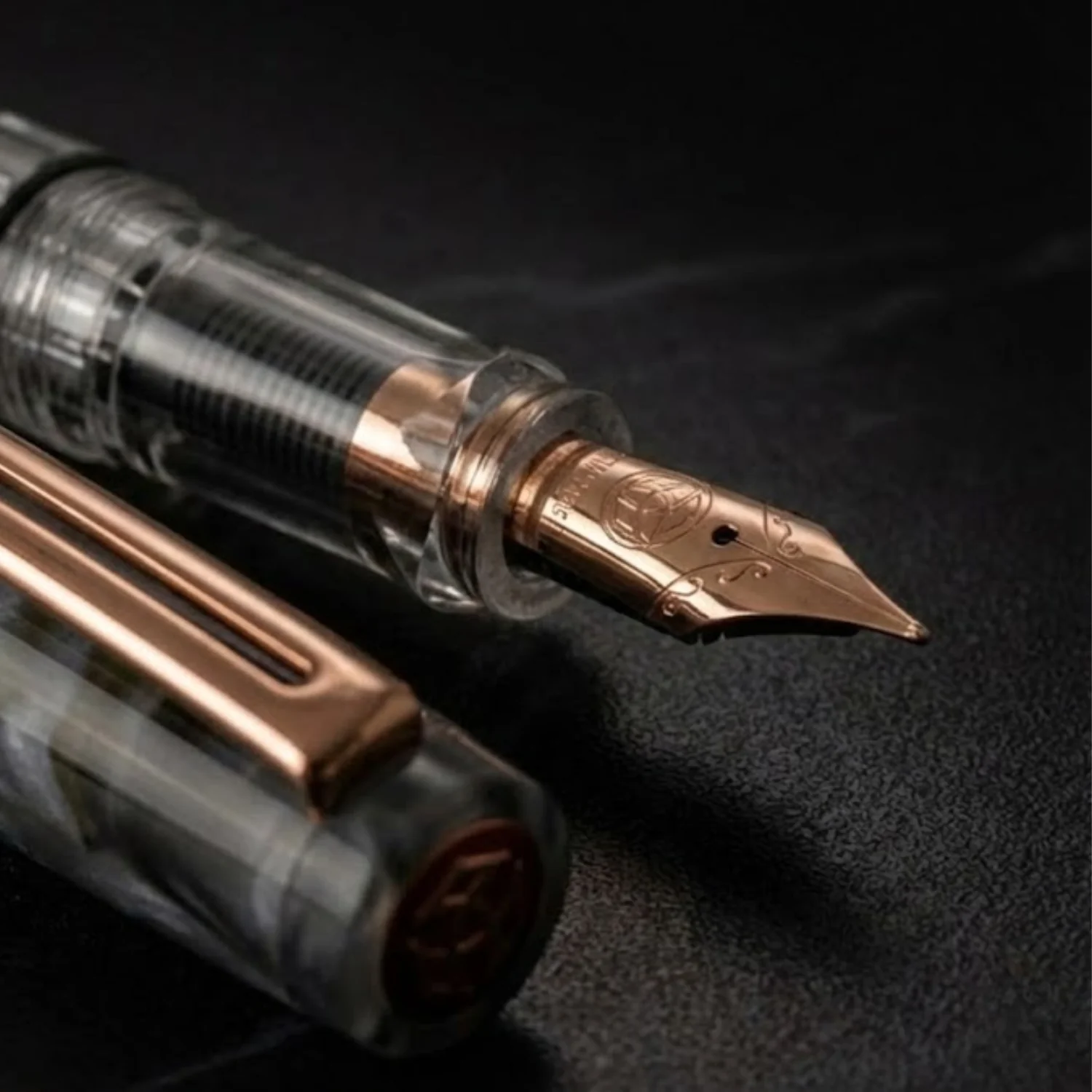 TWSBI ECO Black Marble with Bronze Fountain Pen - Image 6
