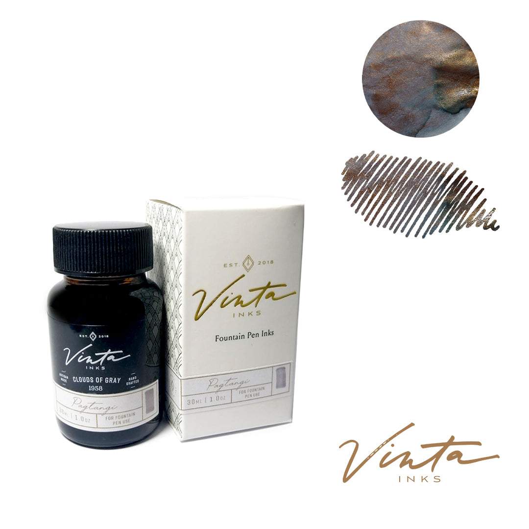 Vinta Inks 30ml Ink Bottle Clouds of Gray (Pagtangi 1958) - Image 3