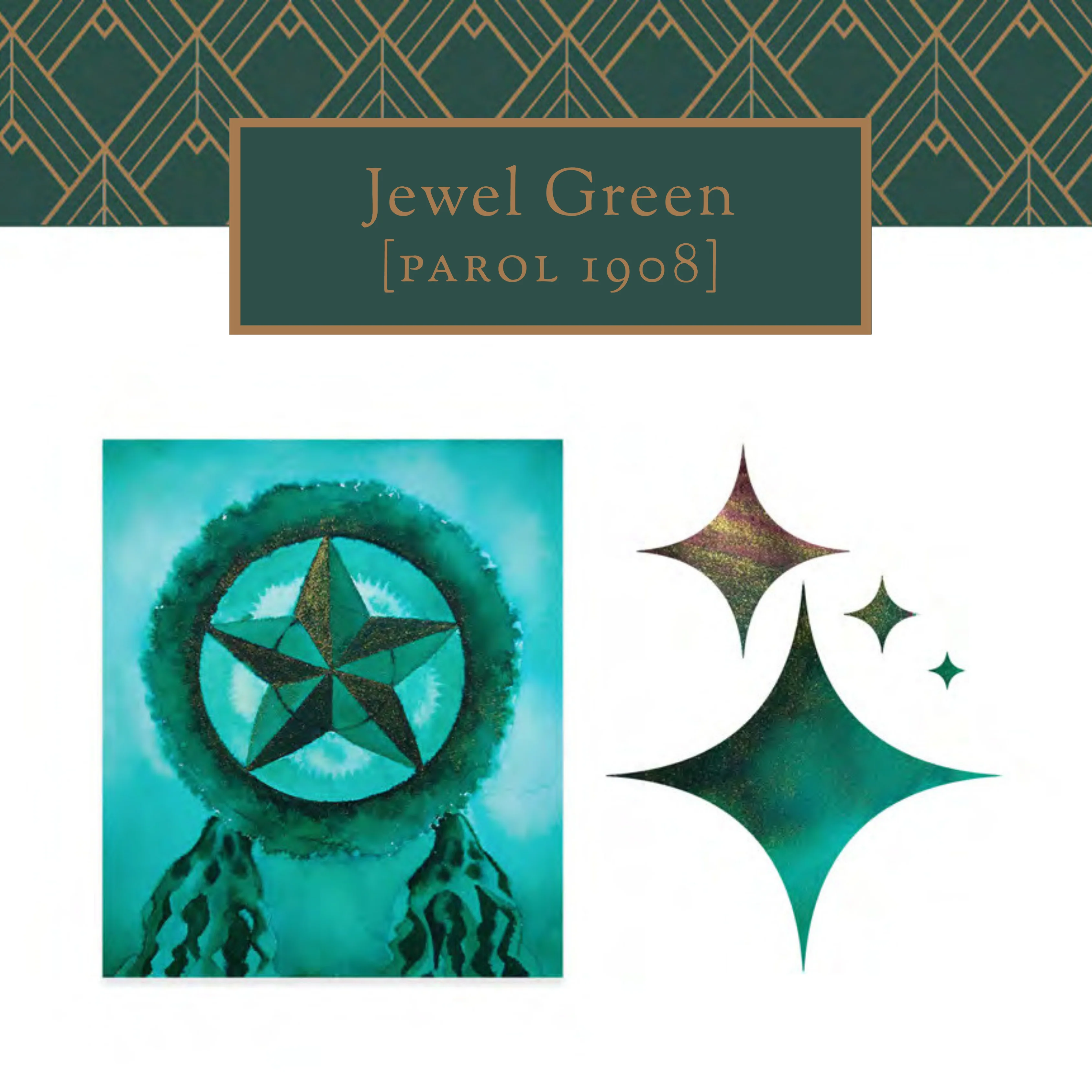 Vinta Inks Holiday Collection 30ml Bottled Ink - Jewel Green (Parol 1908)