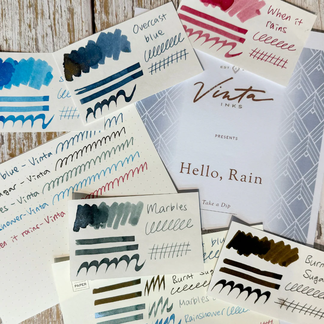 Vinta Inks Hello Rain 30ml Bottled Ink - Overcast Blue [Badya 1865] - Image 4