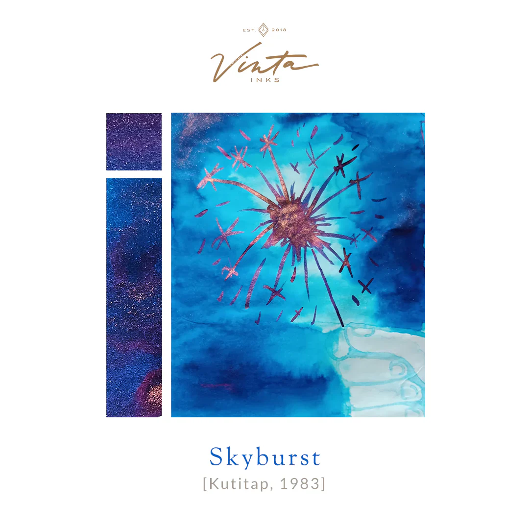 Vinta Inks Holiday Collection 2025 30ml Bottled Ink - Skyburst (Kutitap 1983) - Image 3