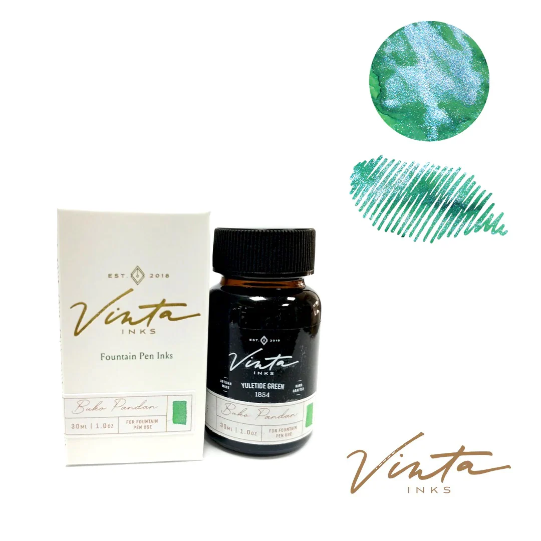 Vinta Inks Holiday Collection 30ml Bottled Ink - Yuletide Green (Buko Pandan 1854) - Image 5