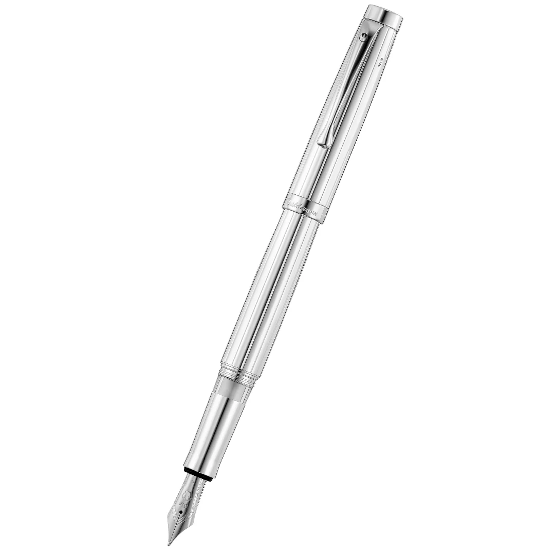 Waldmann Manager Fountain Pen - Silver Medium Steel Nib - Image 2