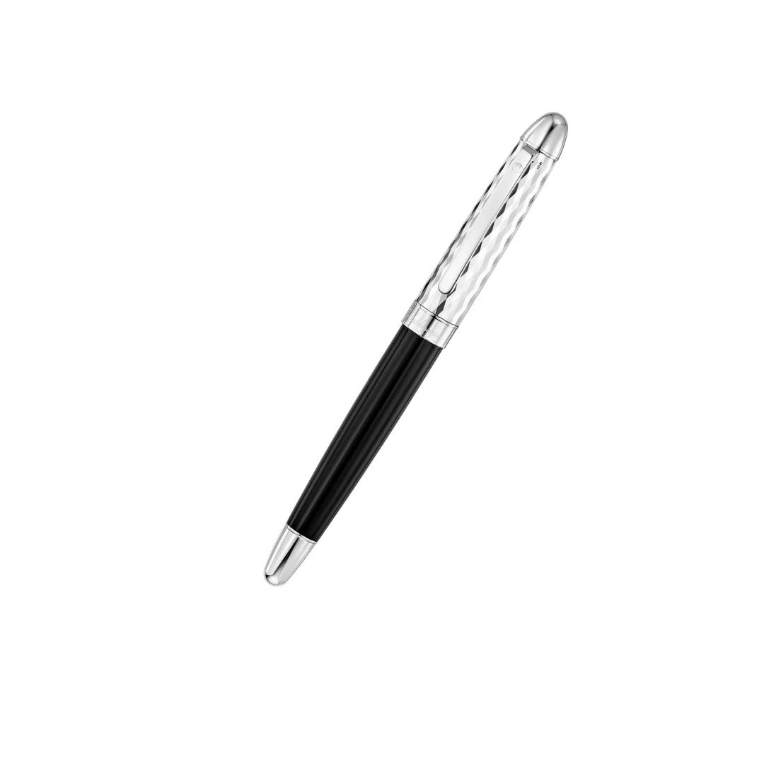 Waldmann Précieux Diamond Cut Fountain Pen - Black Medium Steel Nib