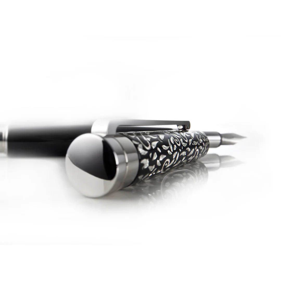 Waldmann Xetra Vienna Fountain Pen - Black Medium Steel Nib - Image 2