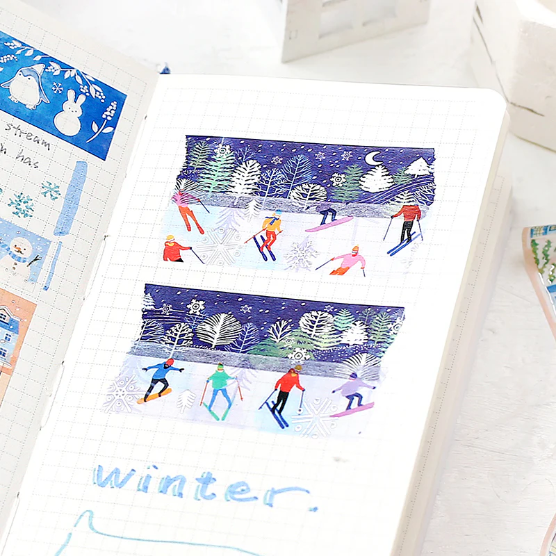 BGM Winter Limited Masking Tape - Snowy Night Forest - Image 2