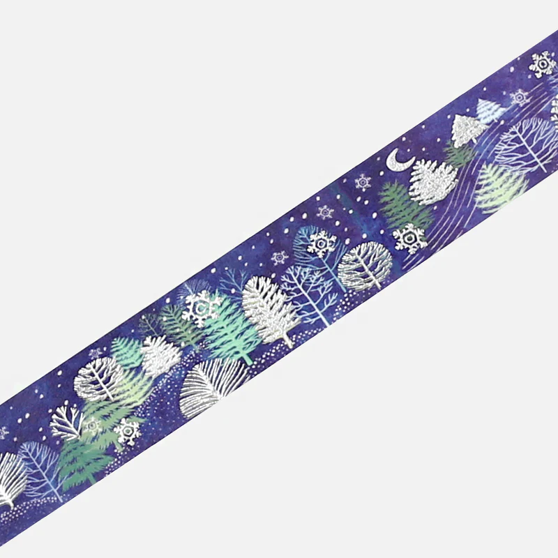 BGM Winter Limited Masking Tape - Snowy Night Forest - Image 4