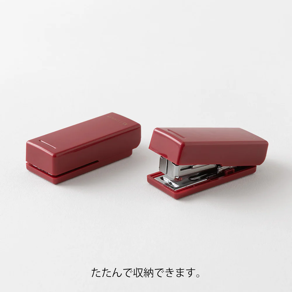 Midori XS Compact Stapler Dark Red A - Image 3