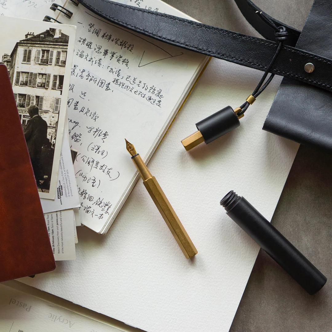 Ystudio Classic Revolve Portable Fountain Pen - Brassing - Image 9